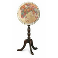 Cambridge 16" Antique Ocean Floor Globe w/ Footed Walnut Finish Stand